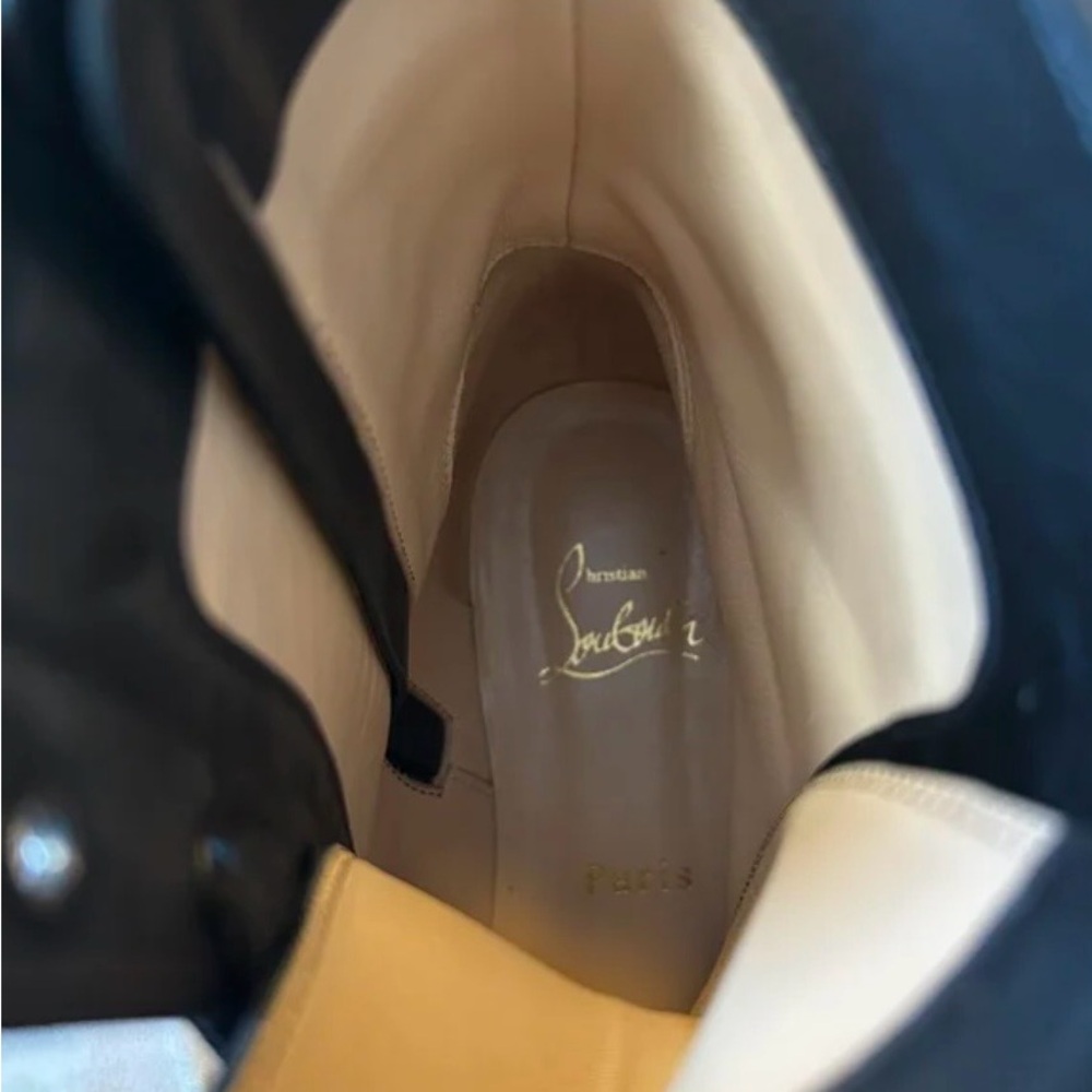 Christian Louboutin Black and Brown Spiked Boots - Picture 11 of 11